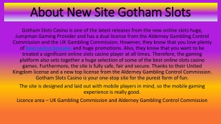 Gotham Slots - Brand New Slots Site to Play - Win Up to 500 Free Spins