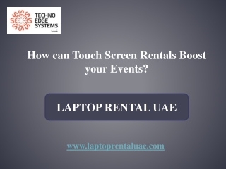 How can Touch Screen Rentals Boost your Events?