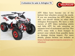 4 wheelers for sale in Arlington TX - Arlington Power Sports