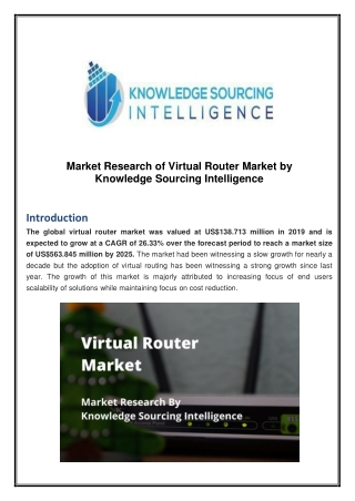 Market Research of Virtual Router Market by Knowledge Sourcing