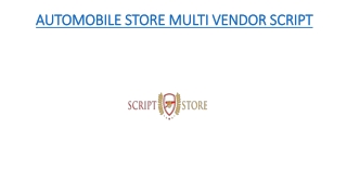 Automobile Store Multi Vendor Shopping Script - WEBSITE SCRIPTS