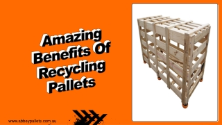 Amazing Benefits Of Recycling Pallets