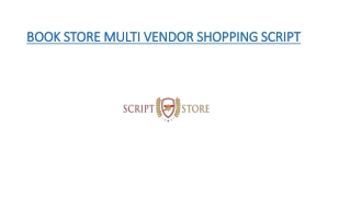 BOOK STORE MULTI VENDOR SHOPPING SCRIPT - WEBSITE SCRIPTS