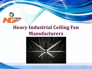"Heavy industrial ceiling fan manufacturers "