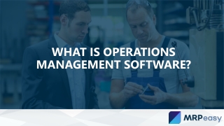 What is Operations Management Software?