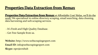 Properties Data Extraction from Remax