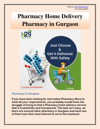 Searching for Pharmacy Home Delivery - Pharmacy in Gurgaon