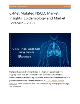 About C-MET NSCLC Market Insights in 2030