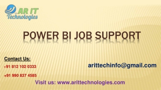 Power BI Job Support | Power BI Online Job Support - AR IT