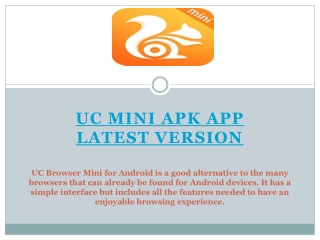 UC Mini Apk App Latest Version