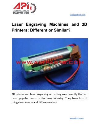 Laser Engraving Machines and 3D Printers: Different or Similar?