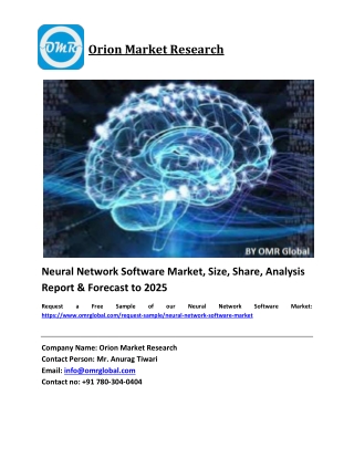 Neural Network Software Market Growth, Size, Share, Industry Report and Forecast 2019-2025