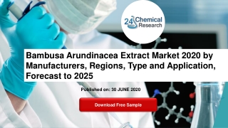 Bambusa Arundinacea Extract Market 2020 by Manufacturers, Regions, Type and Application, Forecast to 2025