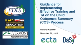 Guidance for Implementing Effective Training and TA on the Child Outcomes Summary (COS) Process