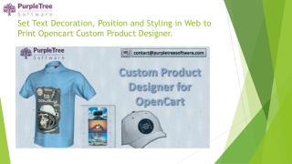 Set Text Decoration, Position and Styling in Web to Print Opencart Custom Product Designer