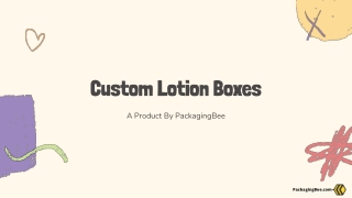 Luxury Lotion Boxes