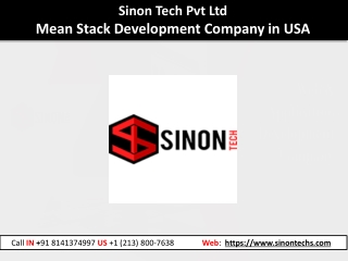 Mean Stack Development Company in USA - Sinon Tech