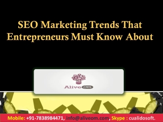 SEO Marketing Trends That Entrepreneurs Must Know About