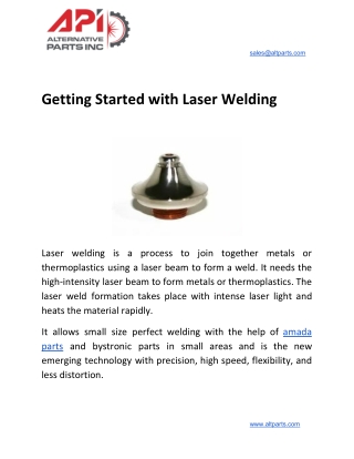 Getting Started with Laser Welding