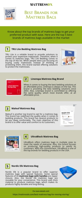 Best Brands for Mattress Bags