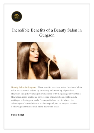 Incredible Benefits of a Beauty Salon in Gurgaon