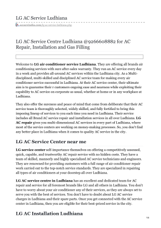 Top LG AC Repair & Services in Ludhiana