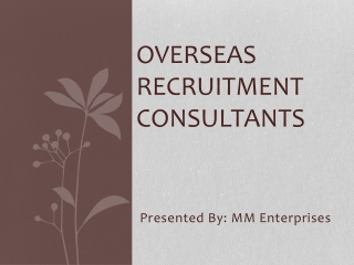 Overseas recruitment consultants in India - MM Enterprises