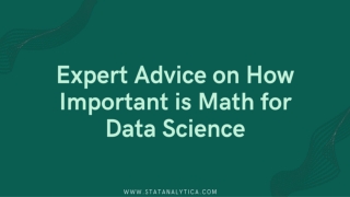 Expert Advice on How Important is Math for Data Science