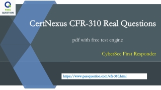 CyberSec First Responder CFR-310 Questions