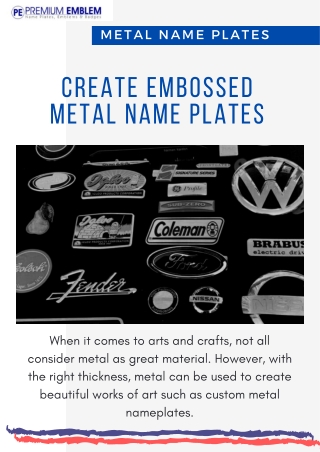 Embossed Metal Name Plates | What Is Embossing?