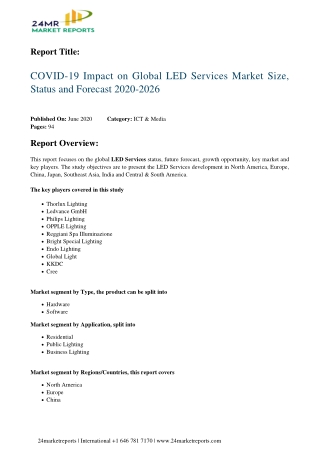 LED Services Market Size, Status and Forecast 2020-2026