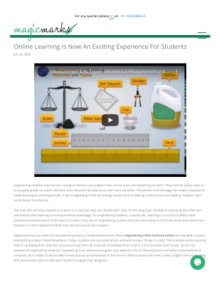 Online Learning Is Now An Exciting Experience For Students