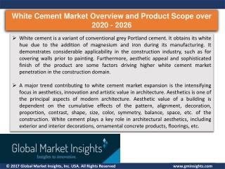 White Cement Market Insights Report by 2026 - Trends & Future Growth Factors