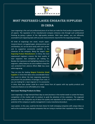 Most Preferred Laser Engraver Suppliers In China