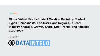 Virtual Reality Content Creation Market