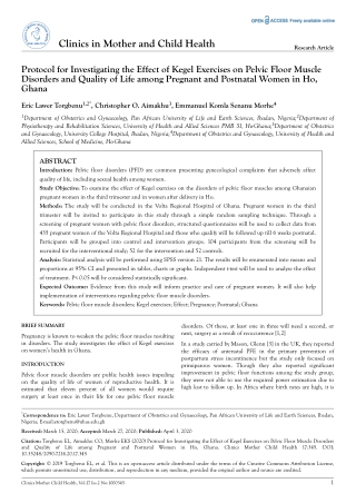 Protocol for Investigating the Effect of Kegel Exercises on Pelvic Floor Muscle Disorders and Quality of Life among Preg