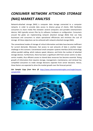 CONSUMER NETWORK ATTACHED STORAGE (NAS) MARKET ANALYSIS