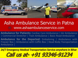 Go to Best ICU Asha Ambulance Service from Patna to Anywhere
