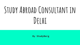 Study Abroad Consultant in Delhi; StudyBerg