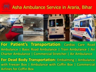 Available ICU Service on Phone Anytime – Asha Ambulance Service in Araria, Bihar