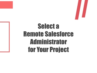 Select a Remote Salesforce Administrator for Your Project