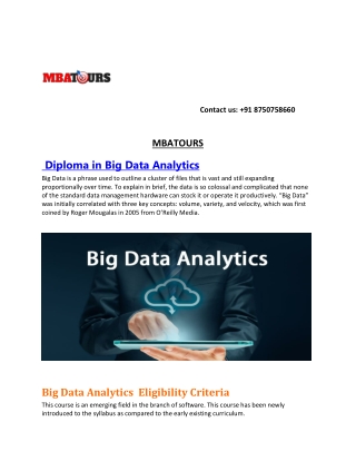 Big Data Analytics Colleges in India | Fee, Courses | MBATours