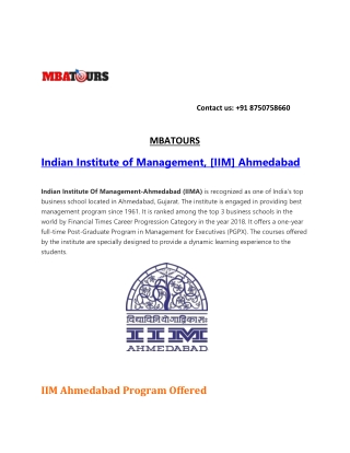 IIM Ahmedabad- Executive MBA Courses | Admission, Fees, Cutoff