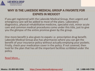 Why is the Lakeside Medical Group a favorite for Expats in Mexico?