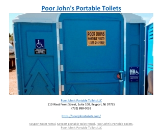 Poor John's Portable Toilets