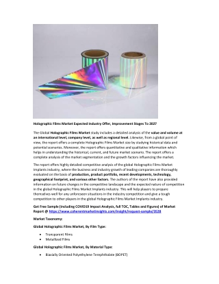 Holographic Films Market