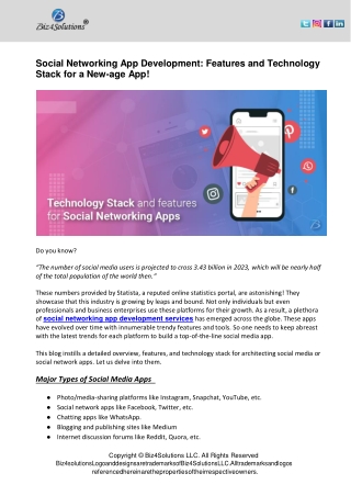 Social Networking App Development: Features and Technology Stack for a New-age App!