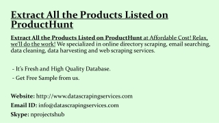 Extract All the Products Listed on ProductHunt
