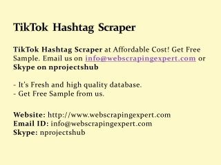 TikTok Hashtag Scraper