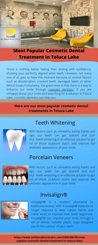 Most Popular Cosmetic Dental Treatment in Toluca Lake